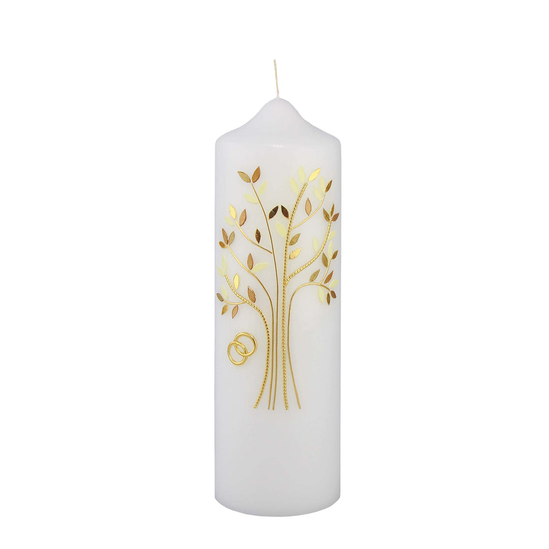 Hochzeitskerze 265x80 mm handverziert H 06
