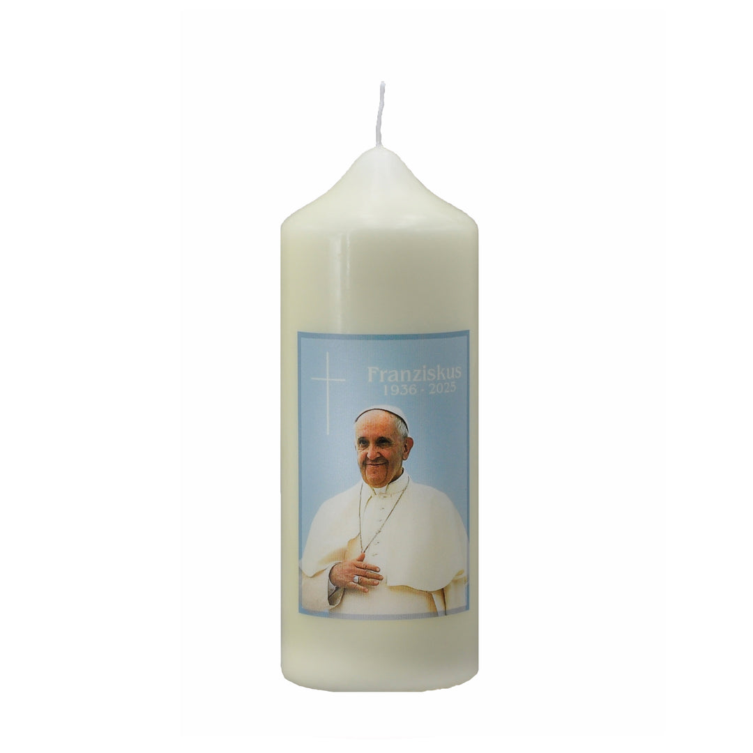 In Memoriam Papst Franziskus Fotokerze 160x60 mm PF 13