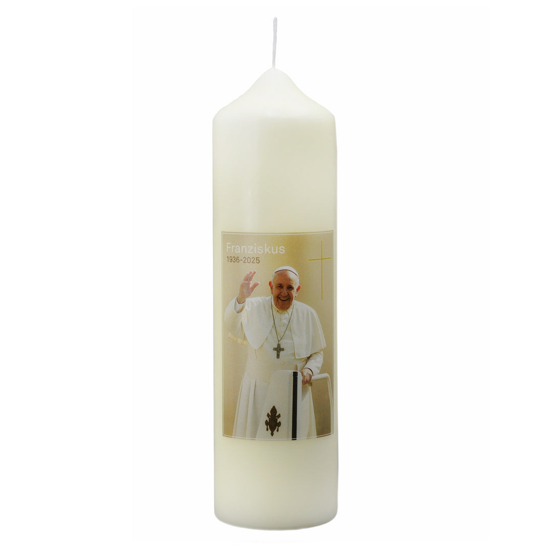 In Memoriam Papst Franziskus Fotokerze 215x60 mm PF 15
