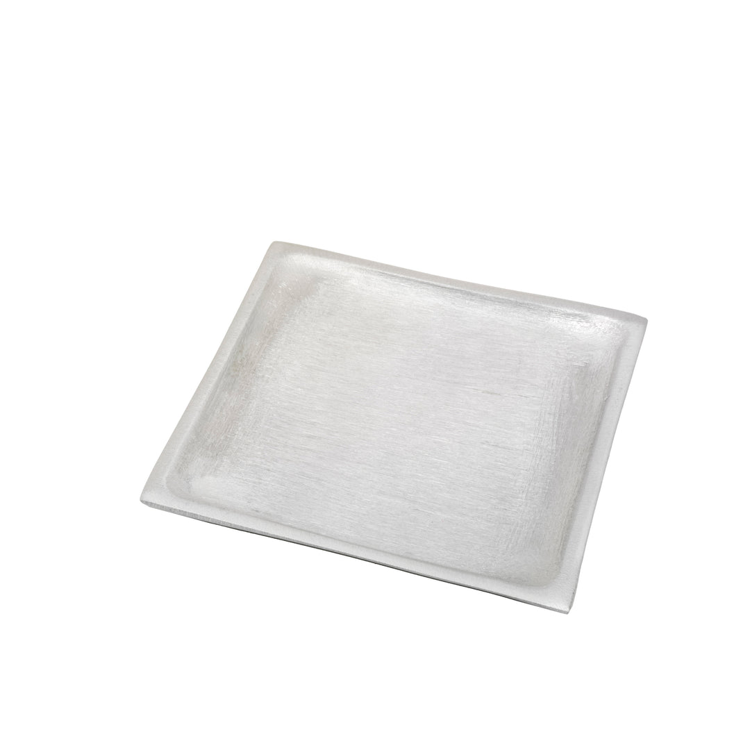 Kerzenteller quadratisch Aluminium matt 9 x 9 cm Nr. 14